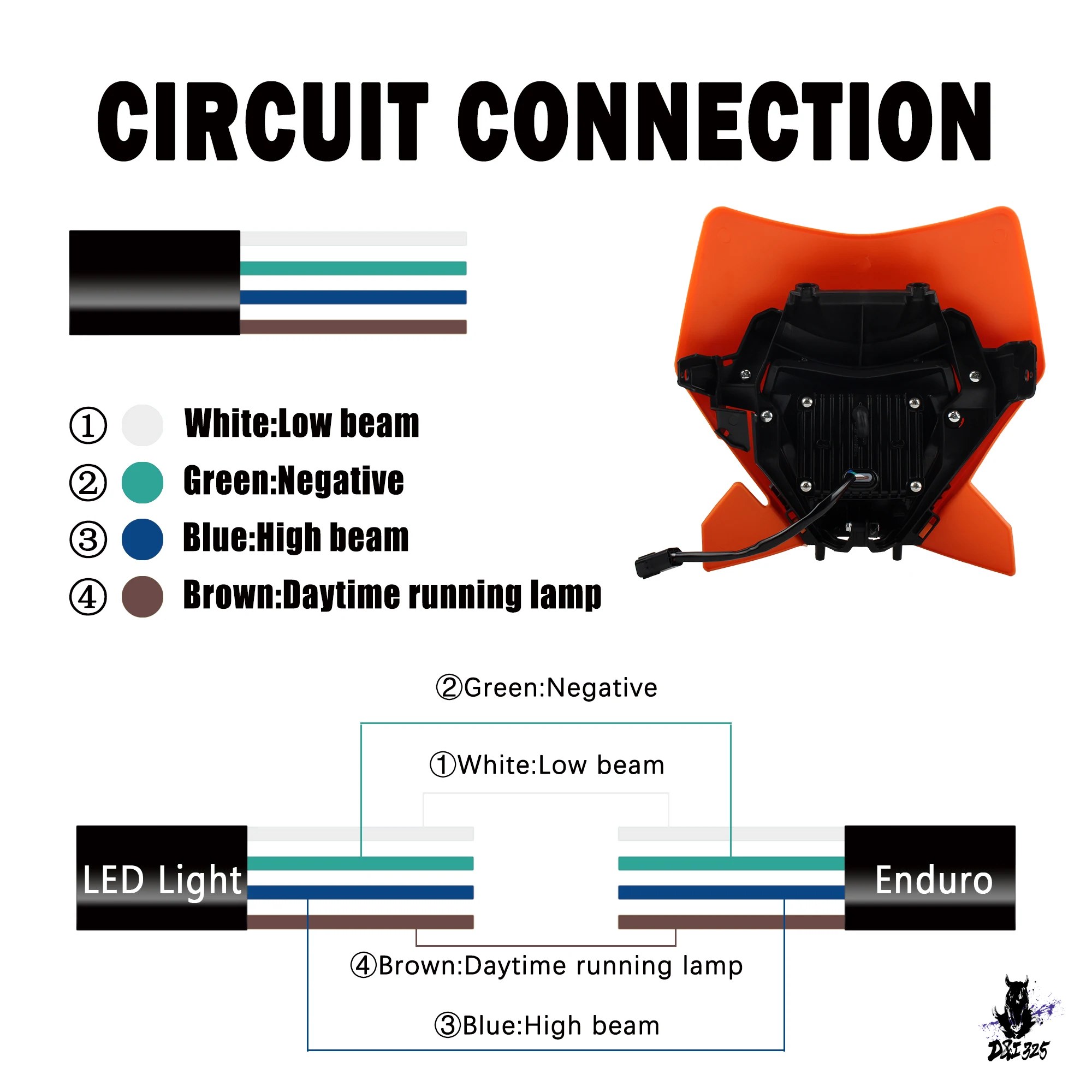 取り替えっこ品 KTM 125-500 LED 前照灯 ECF XC SX SXF XCW SMR 2024-2025 ダート自動二輪車