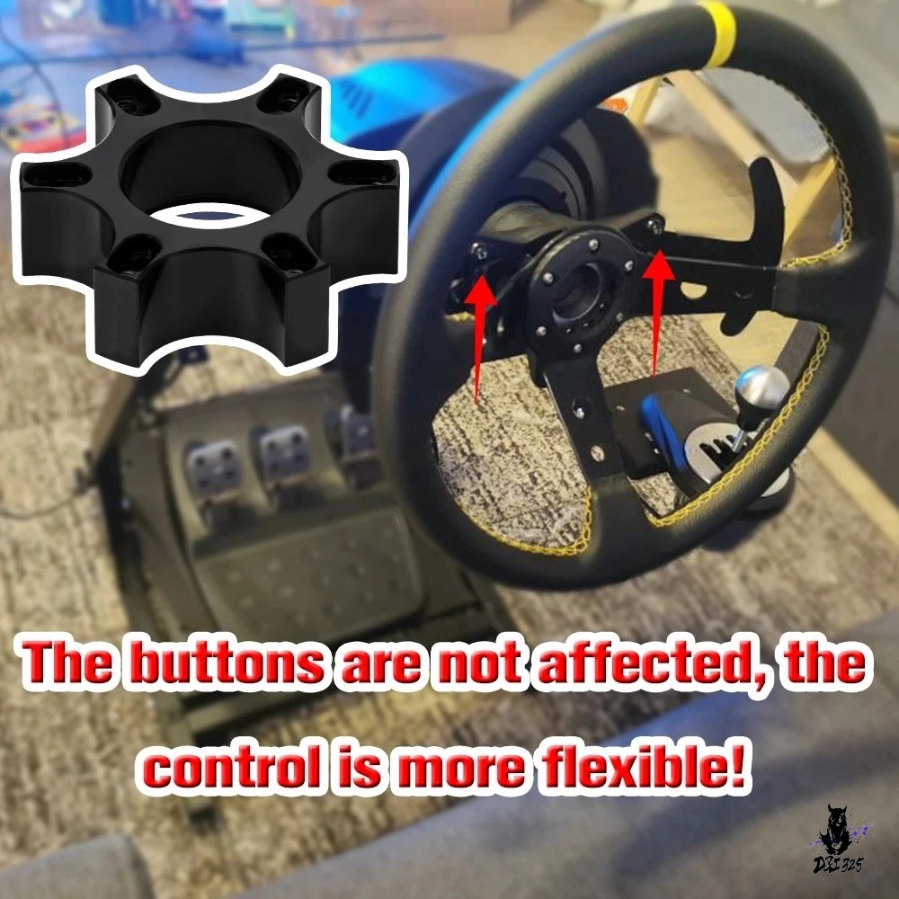 互換品 Thrustmaster T300RS 用 70mm ステアリングホイールアダプター