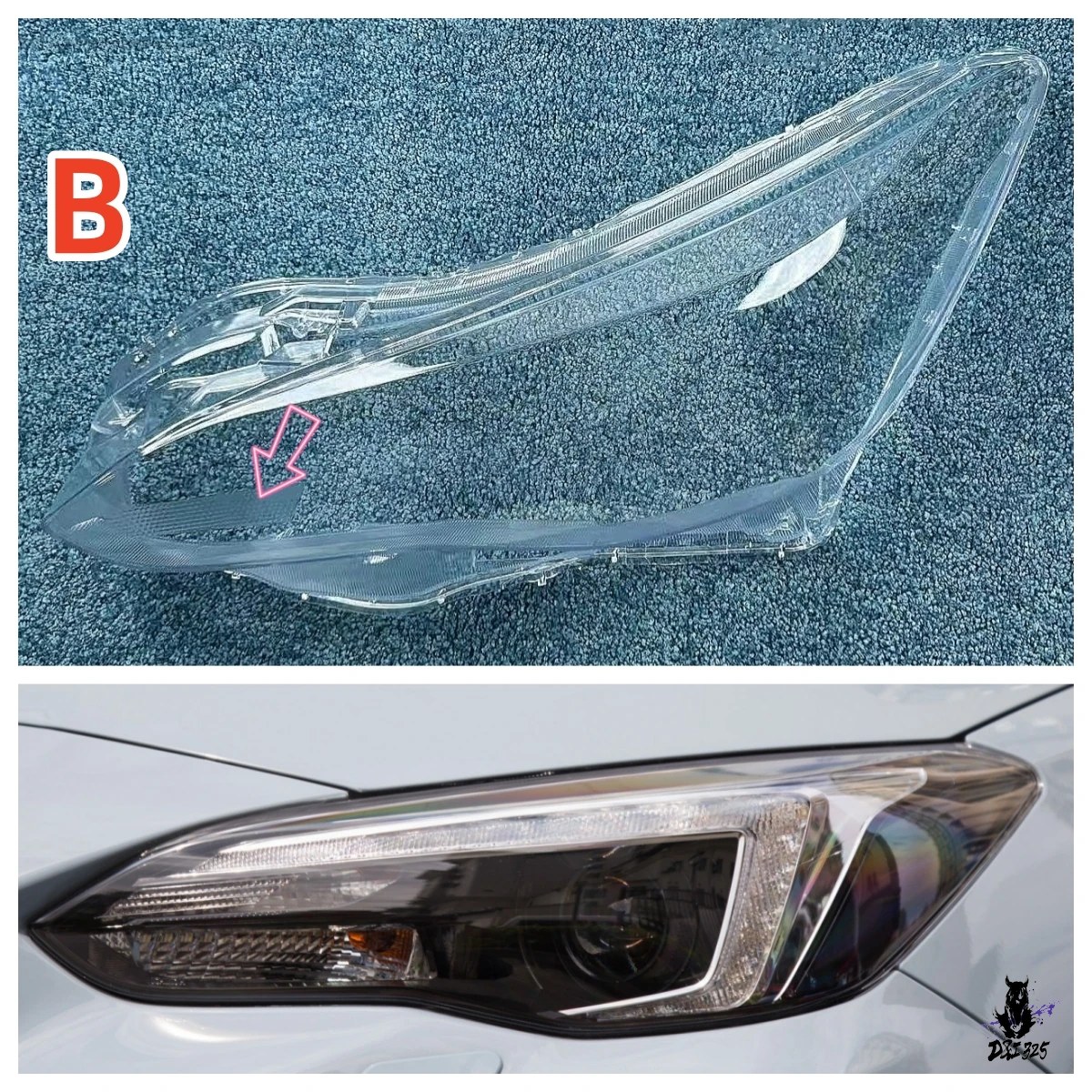 互換品 スバルXV 2018-2022用 ヘッドライトレンズカバー 自動車