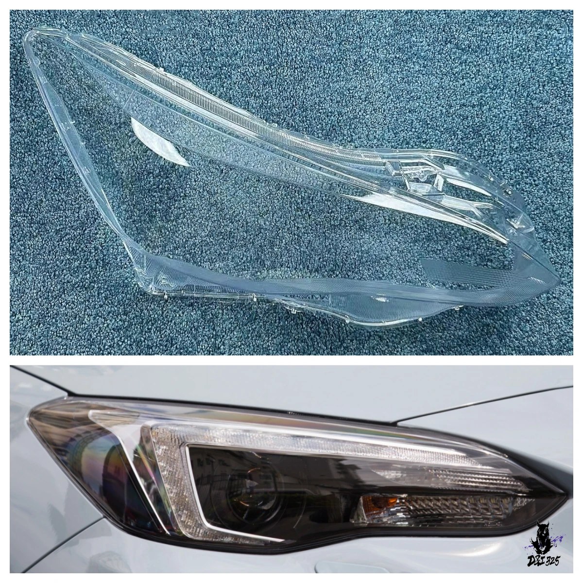 互換品 スバルXV 2018-2022用 ヘッドライトレンズカバー 自動車