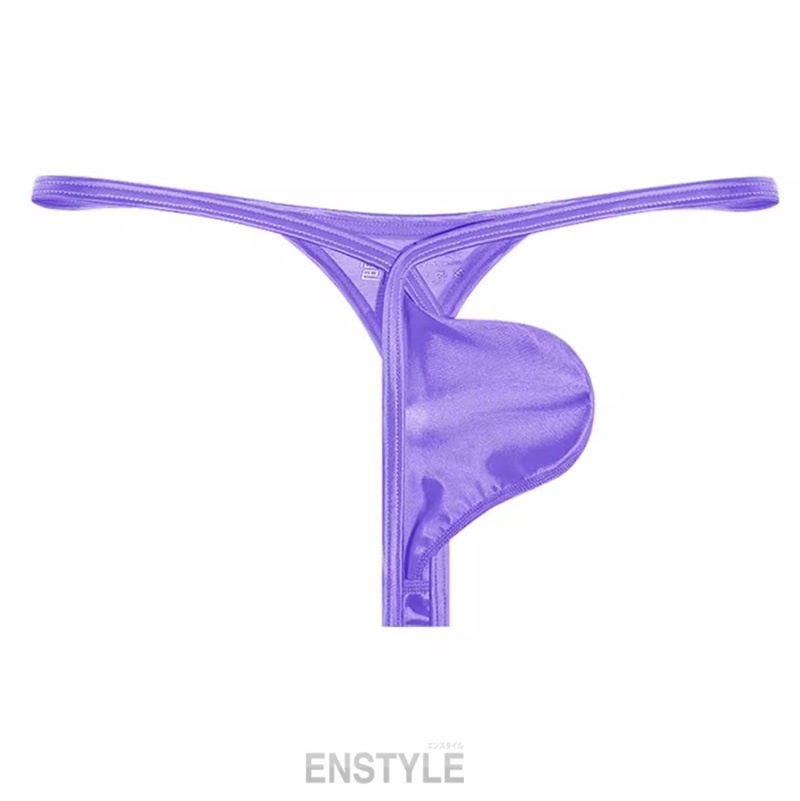 フロントポーチ Tバック メンズ下着 サテン風 男性下着 セクシーインナー enstyle エンスタイル ay703dk