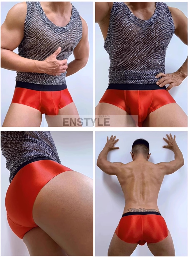 ボクサーパンツ メンズ ストレッチ 水着素材 ローライズ セクシーインナー enstyle エンスタイル ay876pj