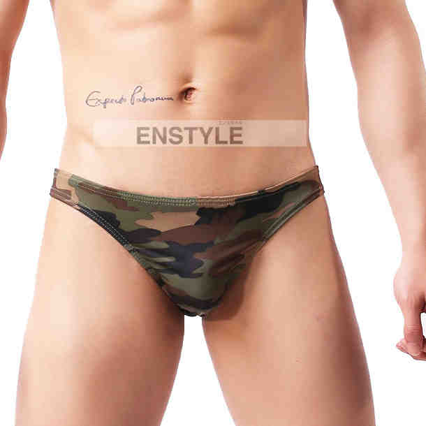 ビキニショーツ メンズ ハーフシーム 迷彩柄 ストレッチ素材 男性下着 enstyle エンスタイル nk-b150