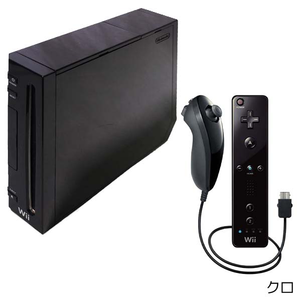 Nintendo Wii 本体ブラック＋ソフト5本 - 家庭用ゲーム本体