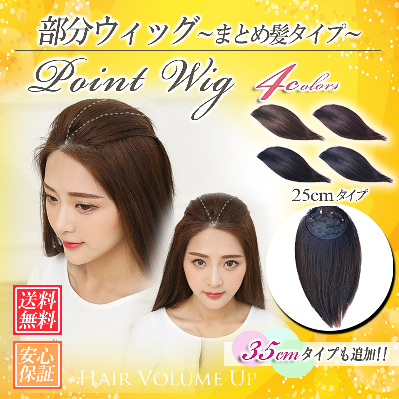 頭頂部ウィッグ ２５cm ライトブラウン 部分 カツラ ヘアピース