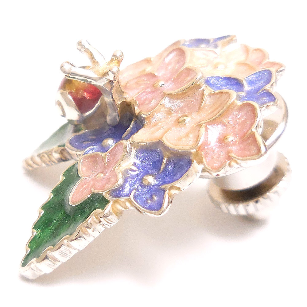 ピンブローチ ラペルピン シルバー925 花 フラワー バラ 薔薇