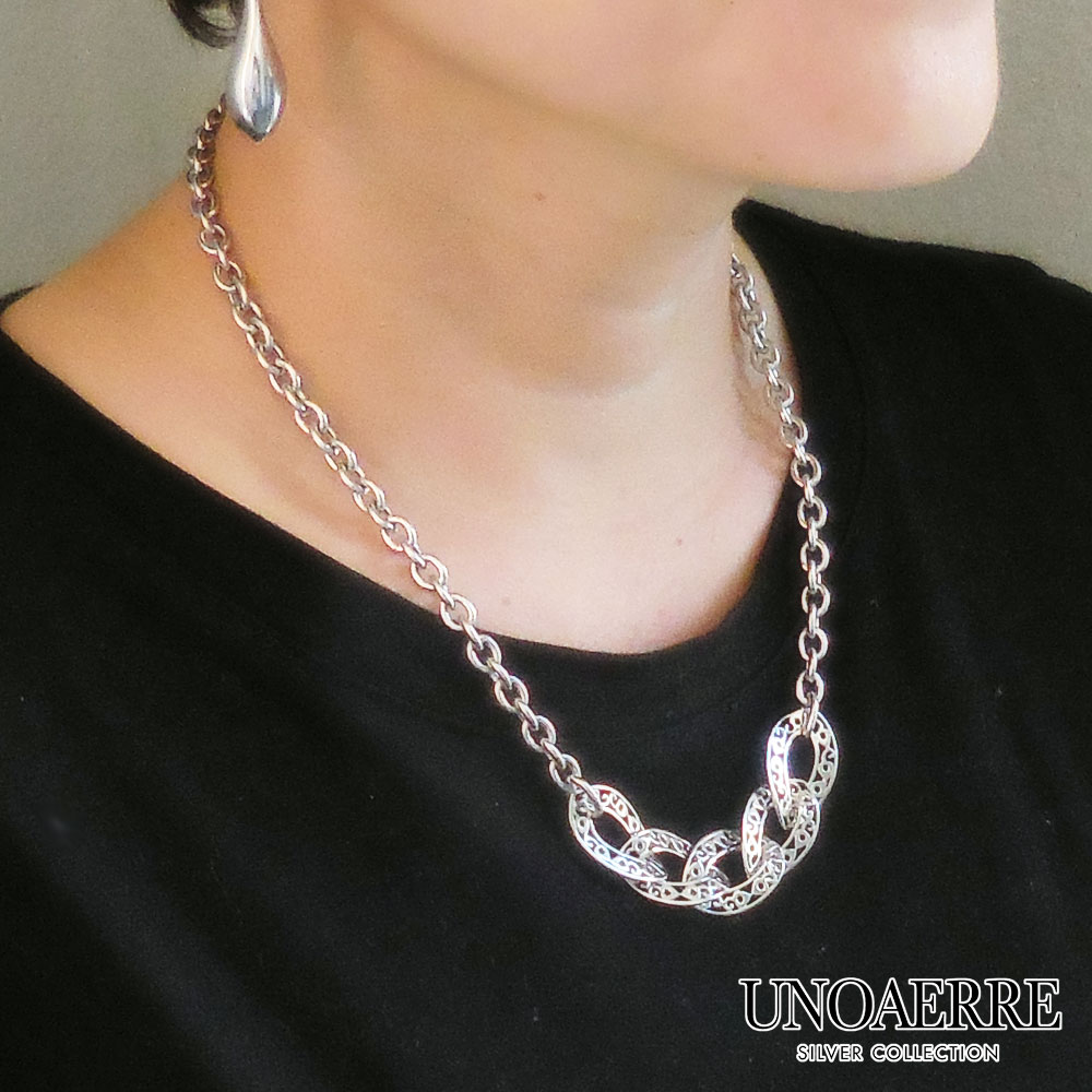 ヴィンテージ ネックレス UNOAERRE 銀細工ツイストフォルム A10 3zNVIXSAcVqsnudD5IoCOJo1m2e6cd