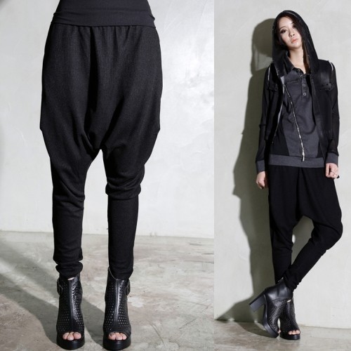 阿拉伯裤伸展黑色裤子裤子2015春天新作女装-日本购购凭借专业的代购