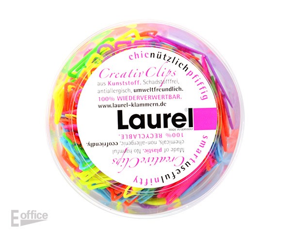 ドイツ製のプラスチッククリップな色がかわいい 250 個入り LaurelClip 1293-97 蛍光 書類 整理 ネオン ローレル  :129397:おしゃれ文房具のイー・オフィス 通販 
