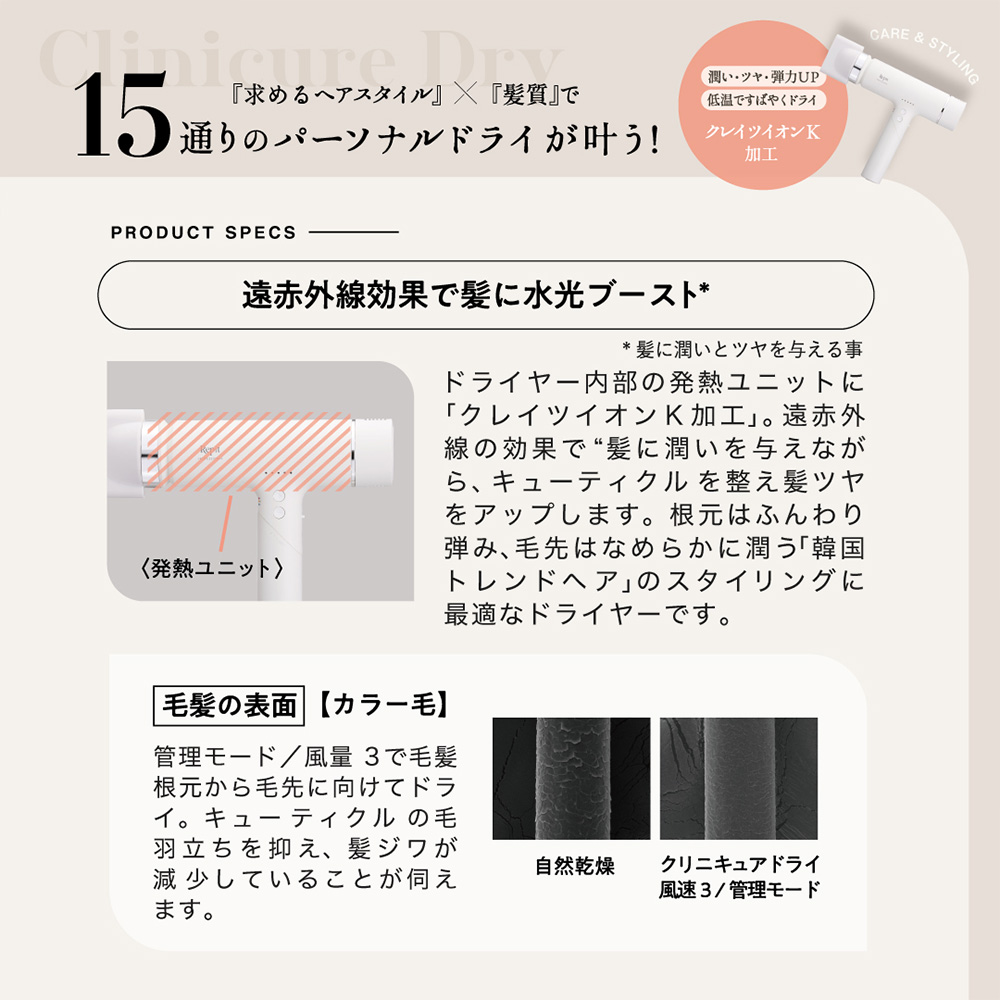 CREATEs（クレイツ） レピ クリニキュアドライ メーカー保証付き Repit