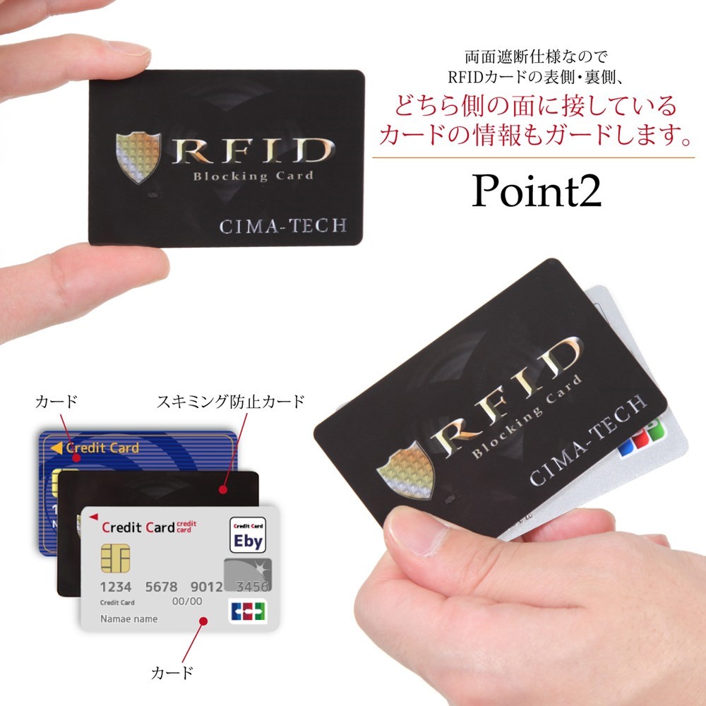 【送料無料】海外旅行用品 防犯 スキミング防止カード RFID カード クレジットカード情報スリから保護する（ブラック グロス（光沢））