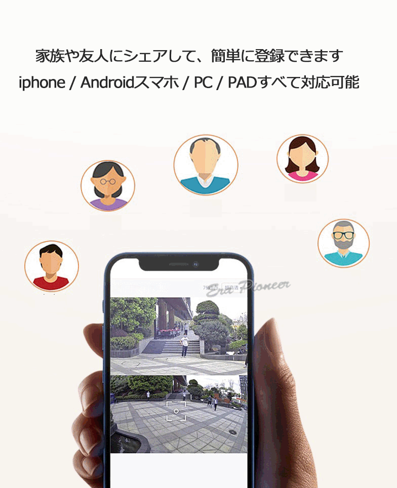 デュアルレンズ 防犯カメラ スマホで遠隔操作 LEDボール電球型