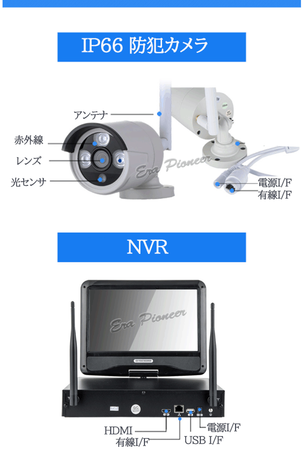 y*3様 防犯カメラ4hc レコーダー1テラ　カメラ4台　モニター等　フルセット 防犯カメラ1～4台セット【セット400-AHD】4chデジタルレコーダー
