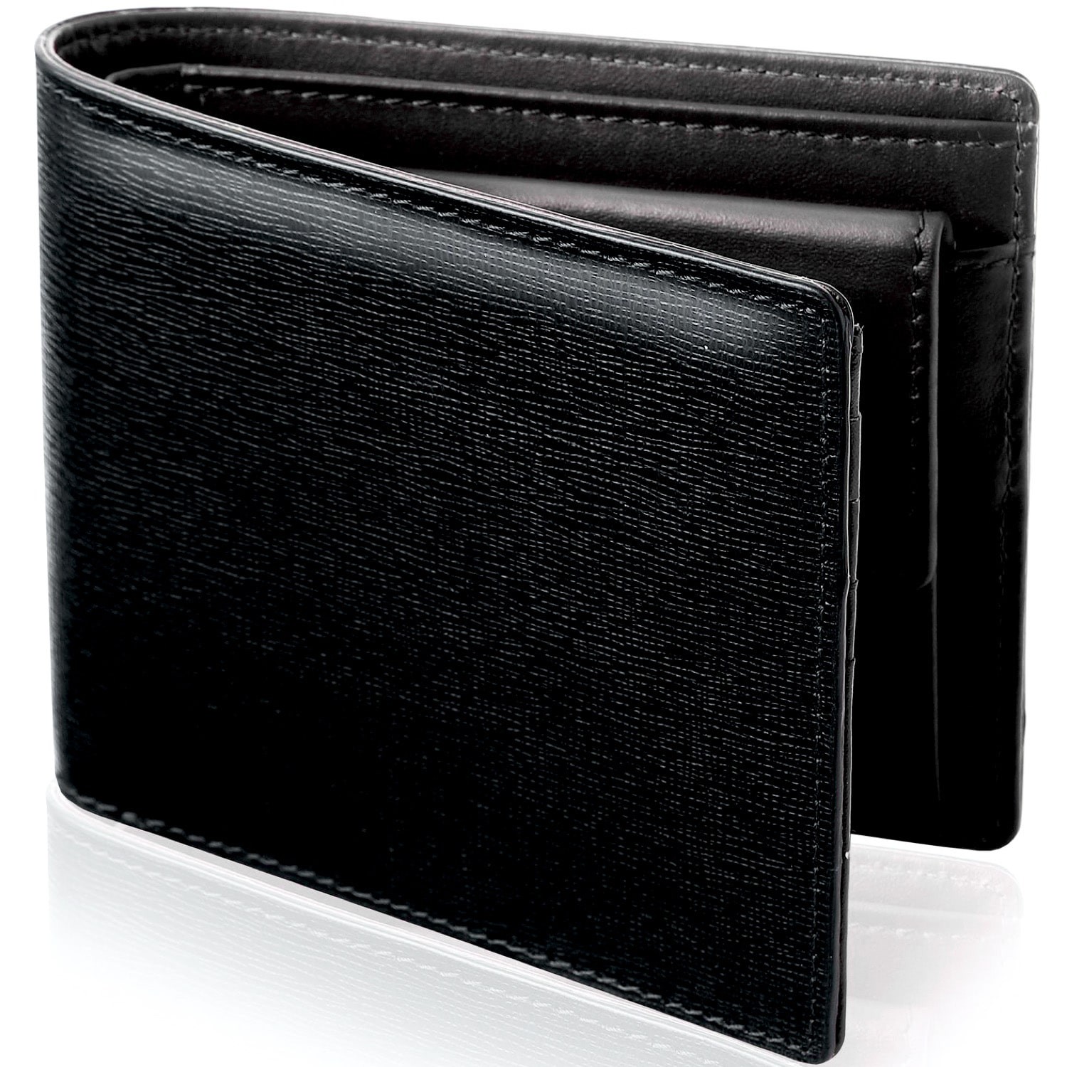 財布 メンズ 二つ折り 本革 革 二つ折り財布 小銭入れあり メンズ財布 イタリアンレザー サフィアーノレザー 紳士用 さいふ 男性 ブランド  AGWL02