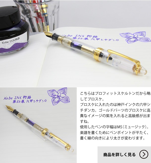 名入れ対象商品】NAGASAWA オリジナル万年筆 ブラックプロスケ