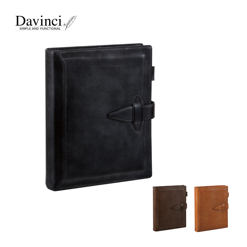 ダヴィンチ システム手帳 ロロマクラシック A5 30mm ブラック/ダーク