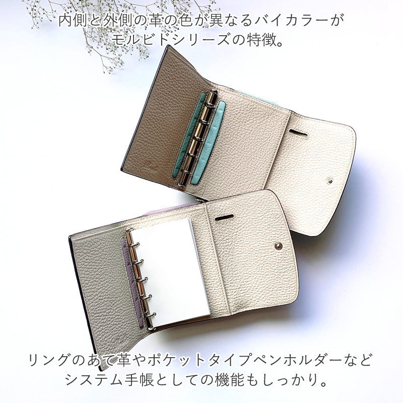 ブレイリオ システム手帳+財布 モルビド M5サイズ イブリット 11mm 