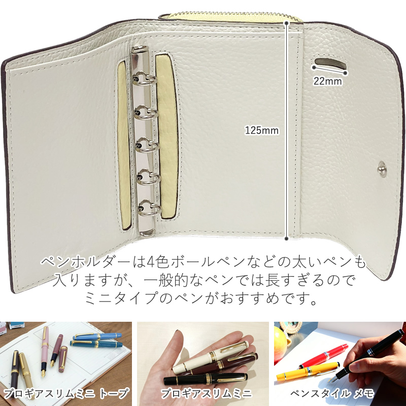 ブレイリオ システム手帳+財布 モルビド M5サイズ イブリット 11mm