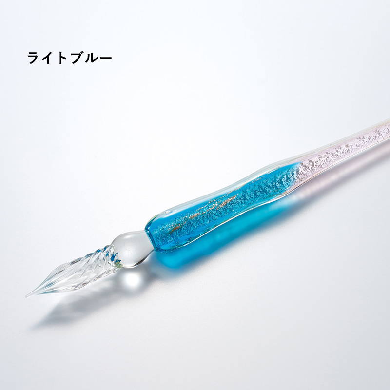 AZONX｜アゾン ガラスペン ラメ ブルー/ライトブルー/グリーン