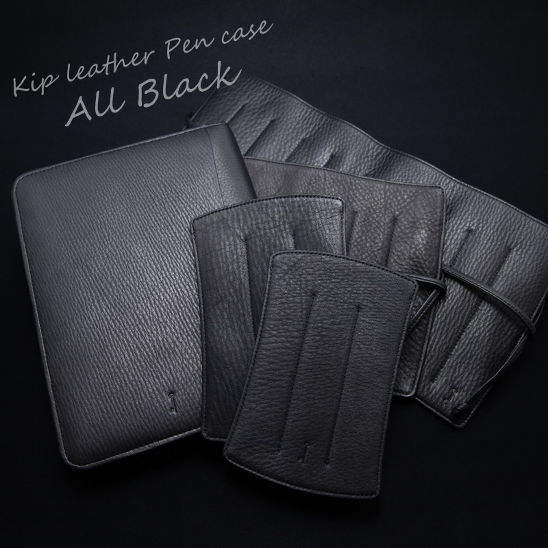 NAGASAWA オンラインショップ限定 キップレザーペンケース All Black 3