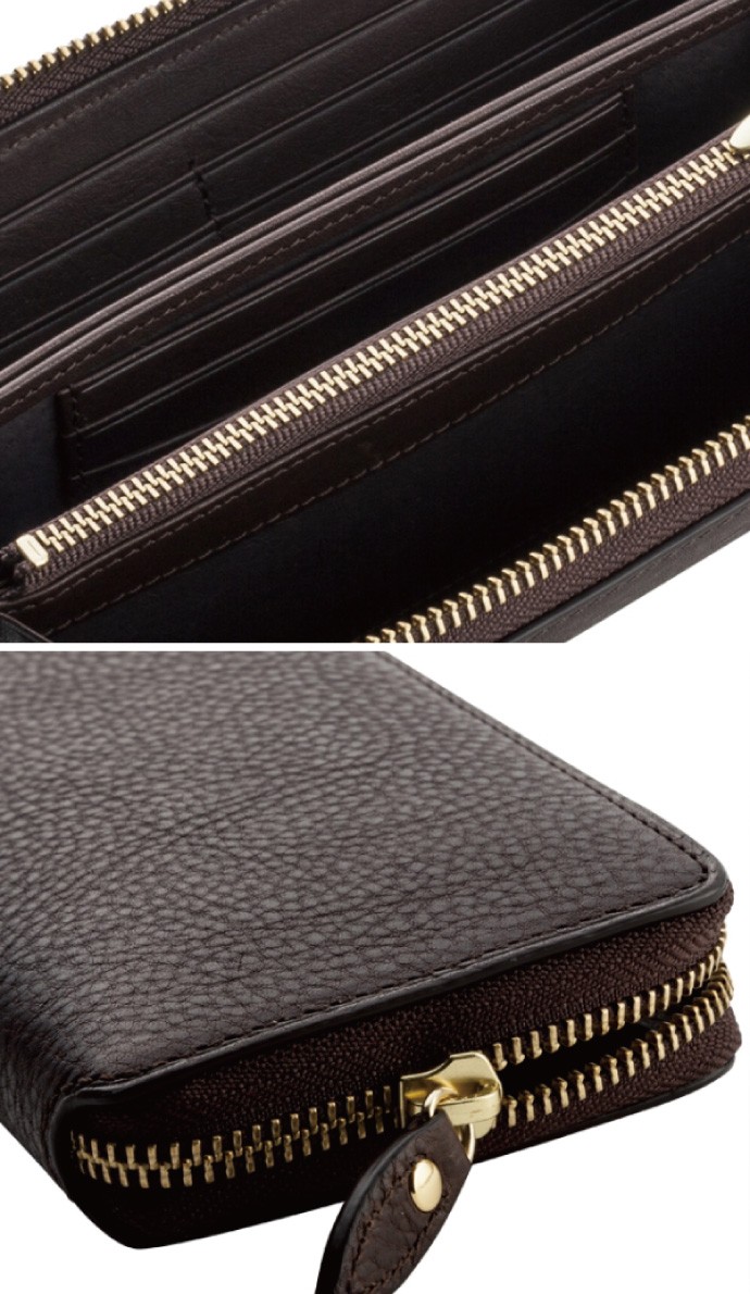 Brelio ブレイリオ　ラウンドジッパー長財布　ミネルバボックス ミネルバボックス ラウンドジッパー長札財布 No.111