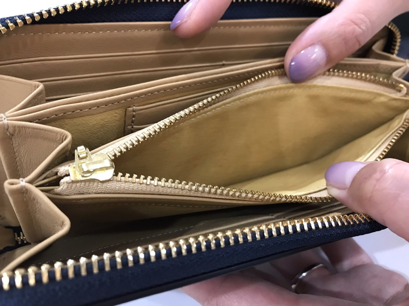 Brelio/ブレイリオ 長財布 本革 コードバン ラウンドジップ カード