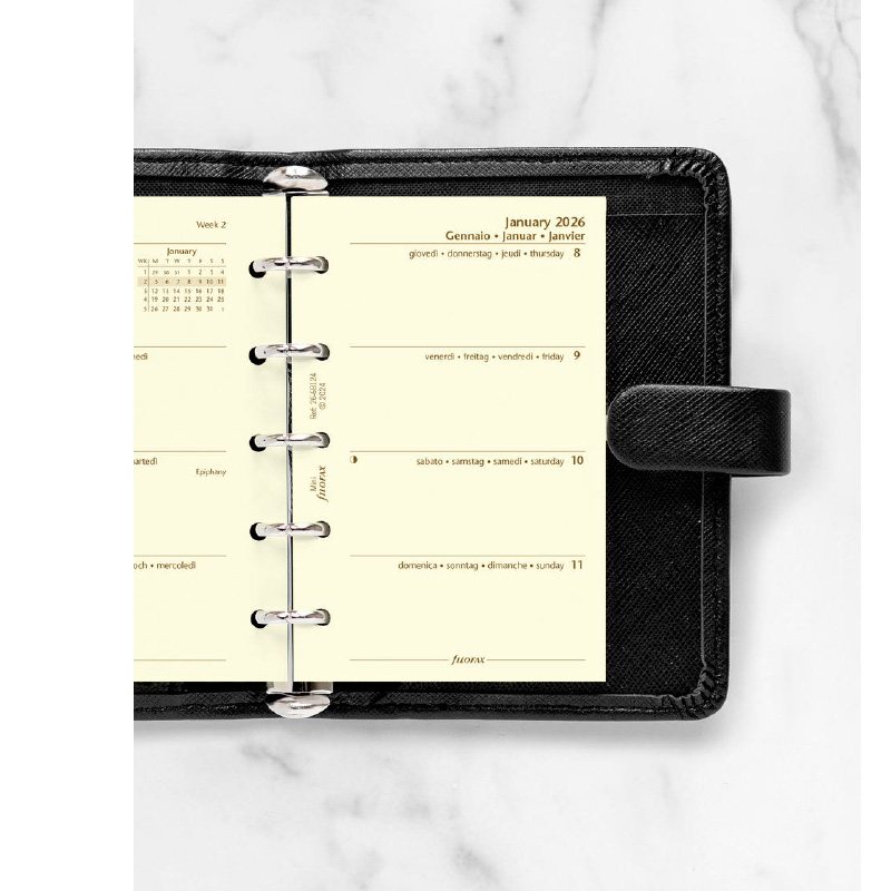 FILOFAX 2026年 システム手帳リフィル M5 見開き1週間 月-日(コットン 