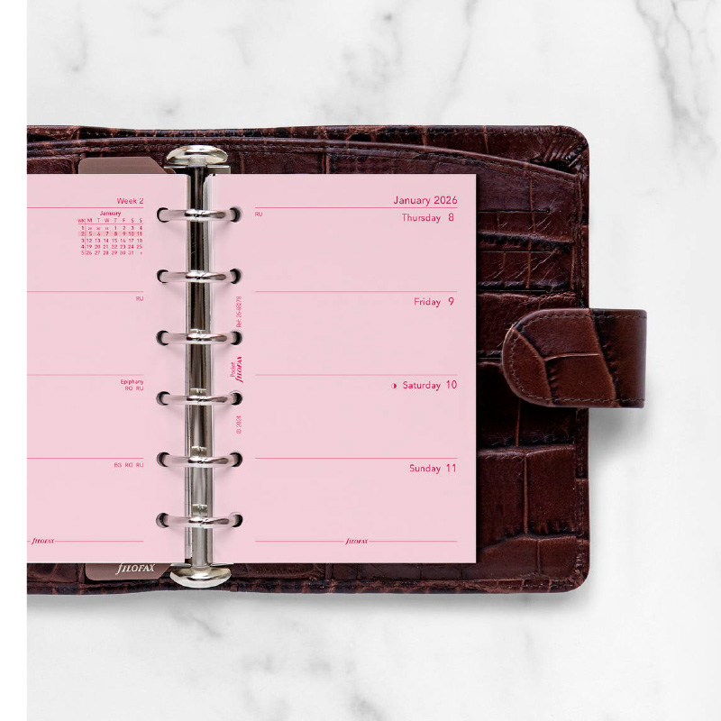 ☆箱入り新品☆値下げ中☆半額以下☆レフィル付き☆FILOFAX スケジュール帳 FILOFAX 2026年 システム手帳リフィル バイブル 見開き1週間 月-日