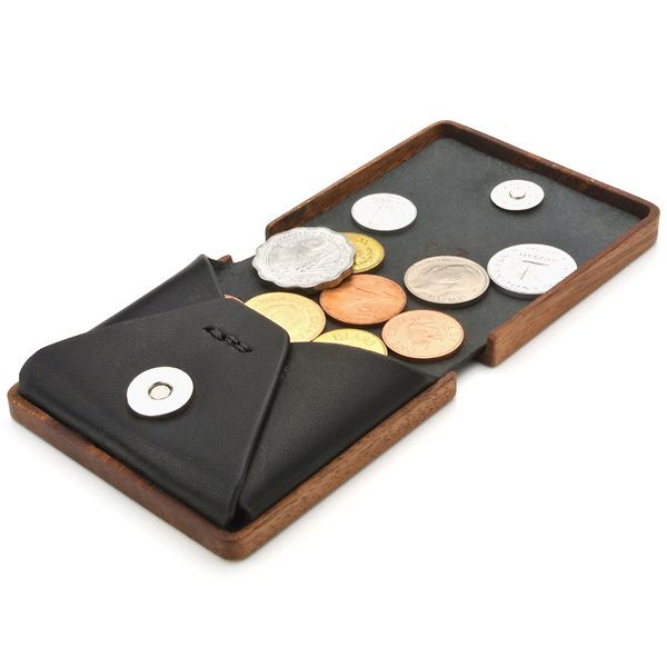 for coin case01 木と革のコインケース （LIFE/ライフ/職人手作り/財布