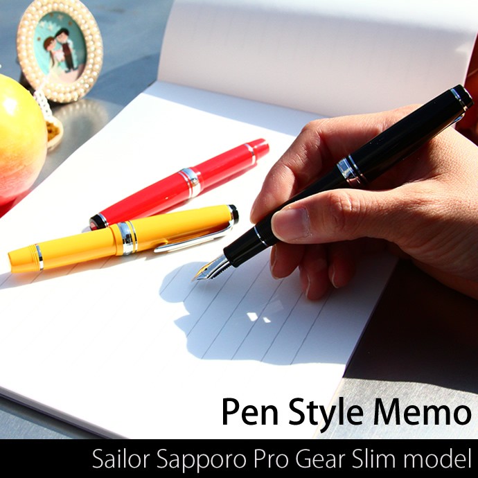 SAILORセーラー万年筆ナガサワ文具オリジナルプロギアスリムミニMEMO黒F細 セーラー万年筆 プロフェッショナルギア スリムミニ 金 ブラック