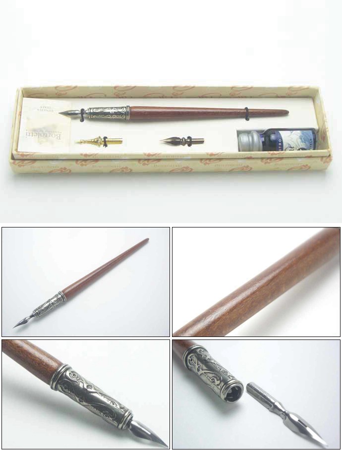 花梨 木軸ガラスペン No.9 ピンク タイガーアイ 天然石 ボルトレッティ