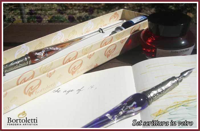 イタリア製】【ガラスペン軸】ボルトレッティ Bortoletti インク付き