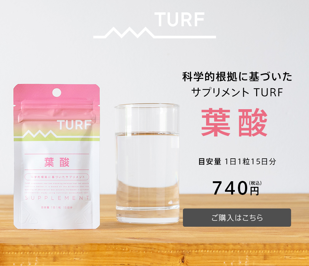 ターフ サプリメント 3.79g(253mg×15粒) 送料無料 ゆうパケット 葉酸 ...