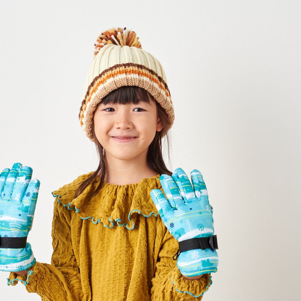 スノー 手袋 スキー手袋 子ども用 5歳〜12歳 撥水 防寒 通学 通園