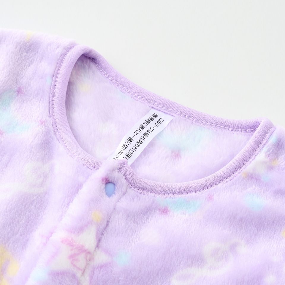 ベスト 袖付き 子供 ベビー 女の子 紫 パープル 80cm 90cm 95cm 100cm 