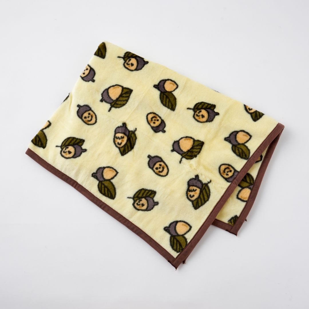 ひざかけ 毛布 ブランケット もうふ お昼寝 85cm×115cm どんぐり