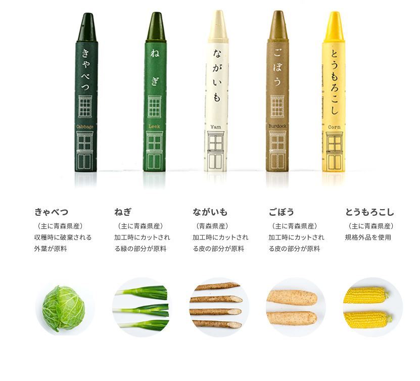 【ペコ】おやさいクレヨン 6個 おやさいクレヨン JapanBlue | おやさいクレヨン【公式】オンライン