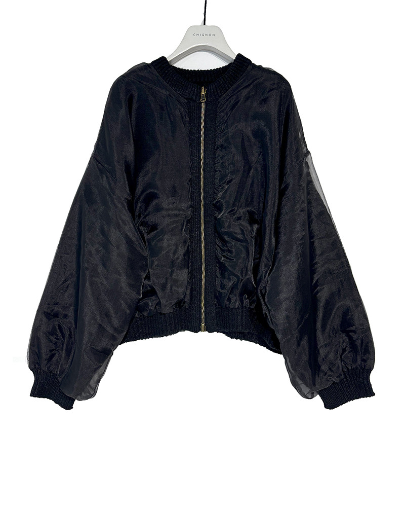 シニヨン CHIGNON♥新品未使用レース袖プルオーバー CHIGNON（シニヨン） ブラウス 1646-486KK レディース フェザー