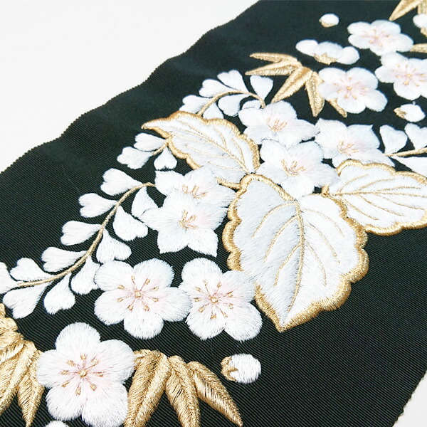 衿秀 公式 半衿 はんえり 刺繍 絢爛-雅 正絹 塩瀬 日本製 和装小物 和小物 えりひで 襟の衿秀