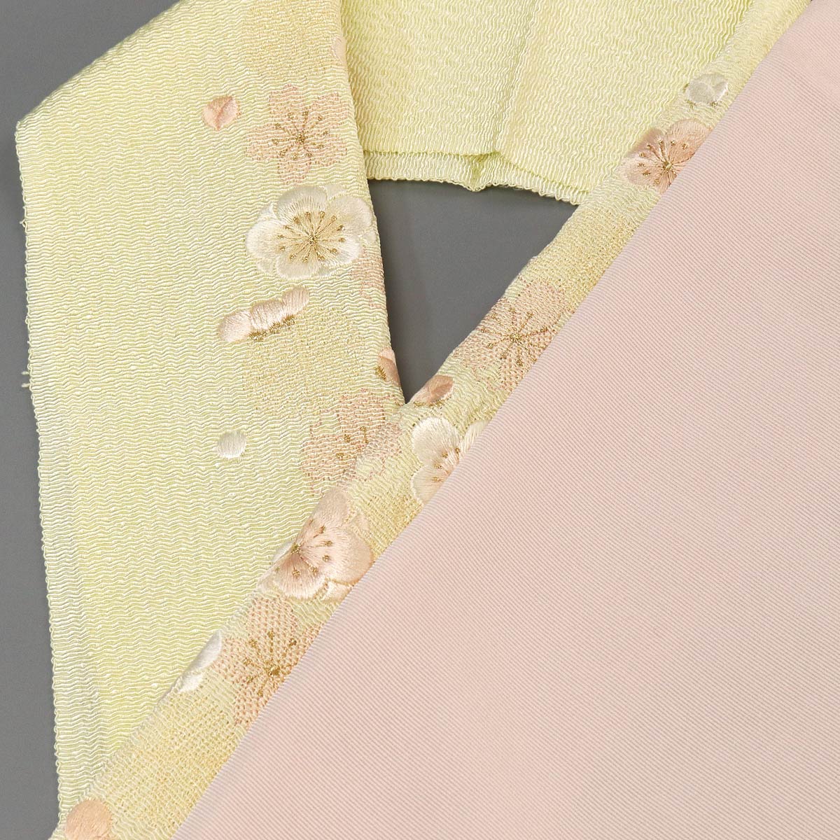 衿秀 公式 半衿 はんえり 刺繍 源氏香 桜 正絹 塩瀬 日本製 和装