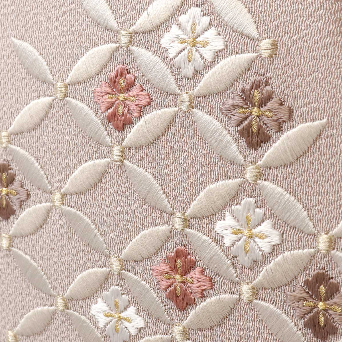 衿秀 公式 バッグ 日本製 刺繍 花七宝柄 縮緬 和装 着物 利休 ばっぐ