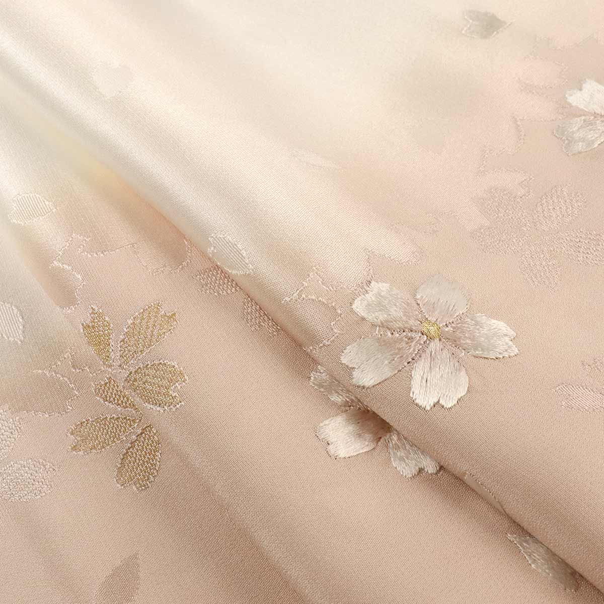 衿秀 公式 帯揚 帯揚げ おびあげ 桜 さくら 花 縫取り 刺繍 金糸 