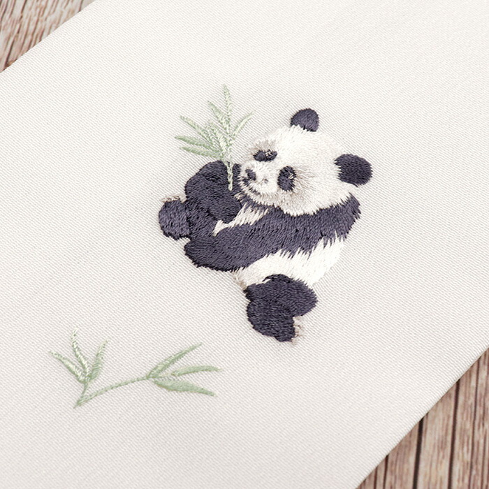 衿秀 公式 き楽っく 替え衿 替衿 かええり 刺繍 パンダ ぱんだ ワン