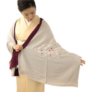 衿秀 公式 ショール しょーる 縮緬 刺繍 両面刺繍 リバーシブル 和装 日本製 和装小物 和小物 ...