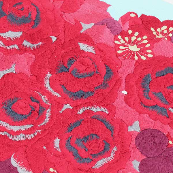 から厳選したから厳選した衿秀 公式 帯 名古屋帯 おび 九寸 仕立て上がり 薔薇の花束 ハート 刺繍 日本製 和装小物 和小物 えりひで 襟の衿秀  着物、浴衣