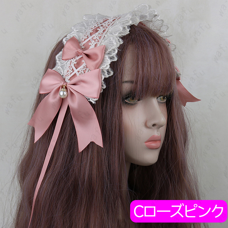 ロリータ カチューシャ (h122#) 当日発送 3type 20color ヘッドドレス