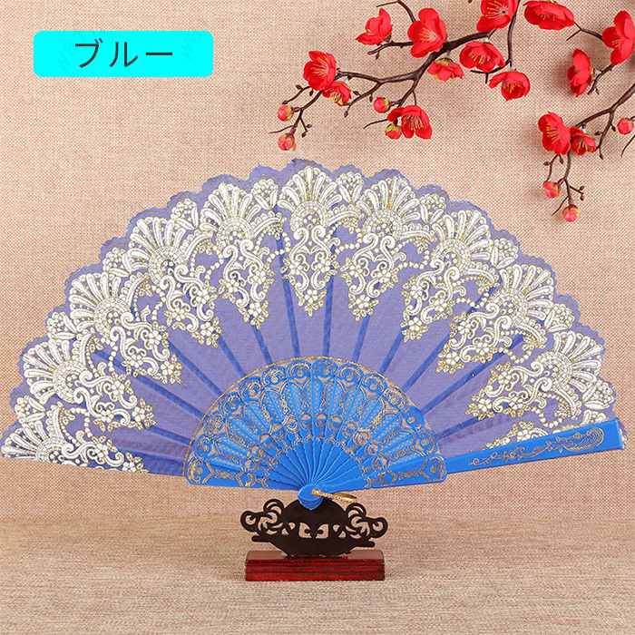 扇子 レディース 日本国内当日発送 11color レース コスプレ 中華風