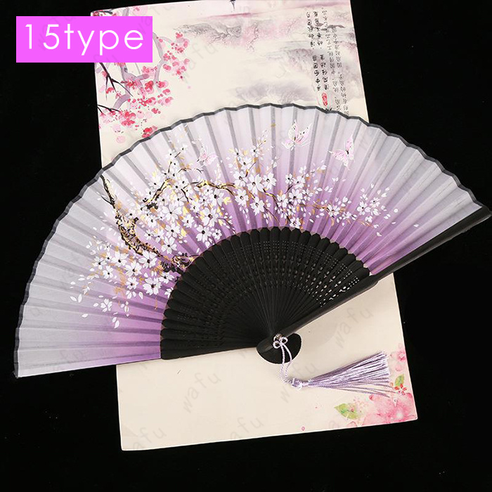 z156#扇子 レディース 当日発送 20type 花柄 竹製 折りたたみ せんす