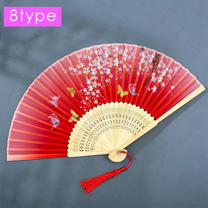 z156#扇子 レディース 当日発送 20type 花柄 竹製 折りたたみ せんす
