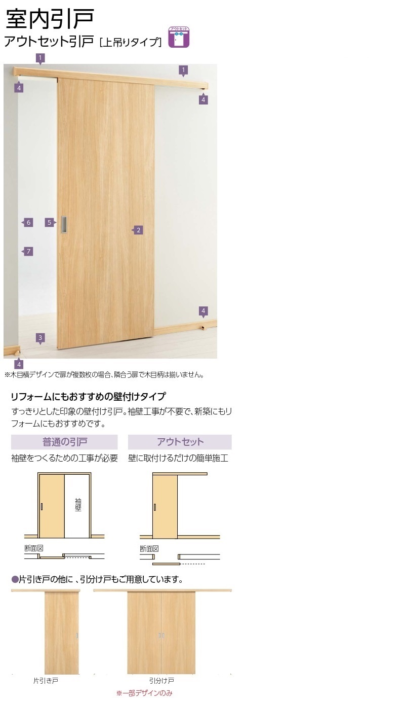 室内建具YKK ap 引違い戸（2枚建） ラフォレスタ デザインBEラウンド